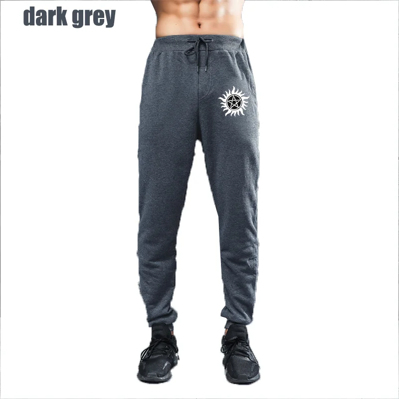 2022 New Men Sweatpants Autumn Winter Warm Long Pants Casual Printed Trousers Casual Fitness Gym Sport Fleece Running Pants