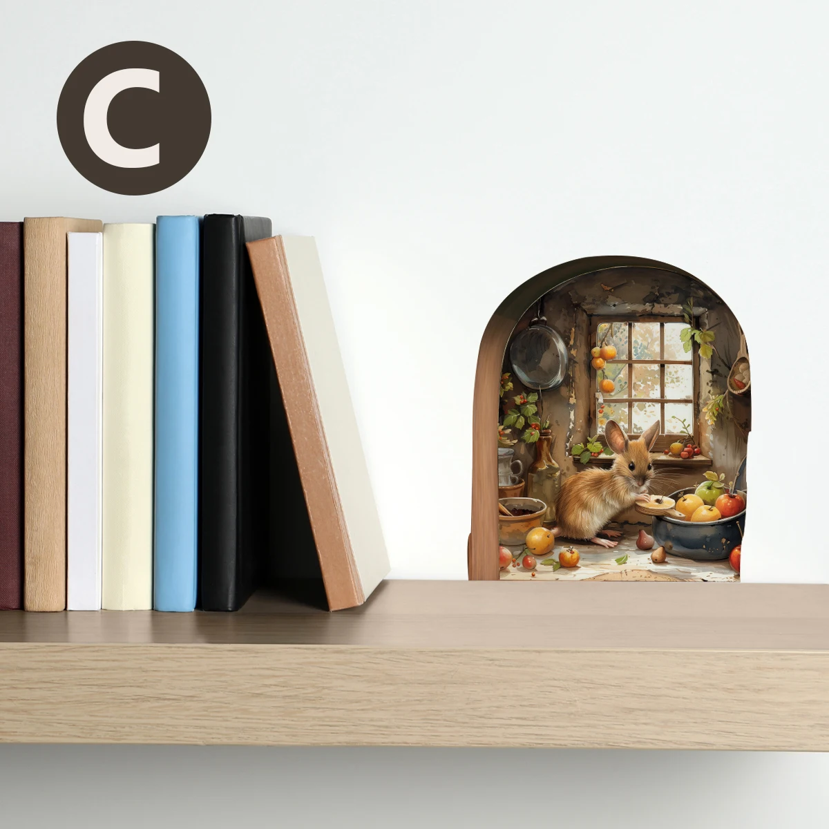 1 Шт. Разноцветные Наклейки На Стену С Иллюстрацией Джемма И Торта Милая Мышь