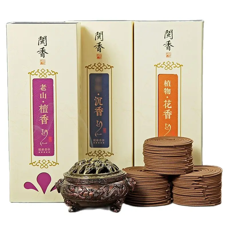 

4 Hours Incense Coils 120 PCS Long Burning Time Aromatherapy Incense Coils Temple Bathroom Fragrance Aromatic Smell