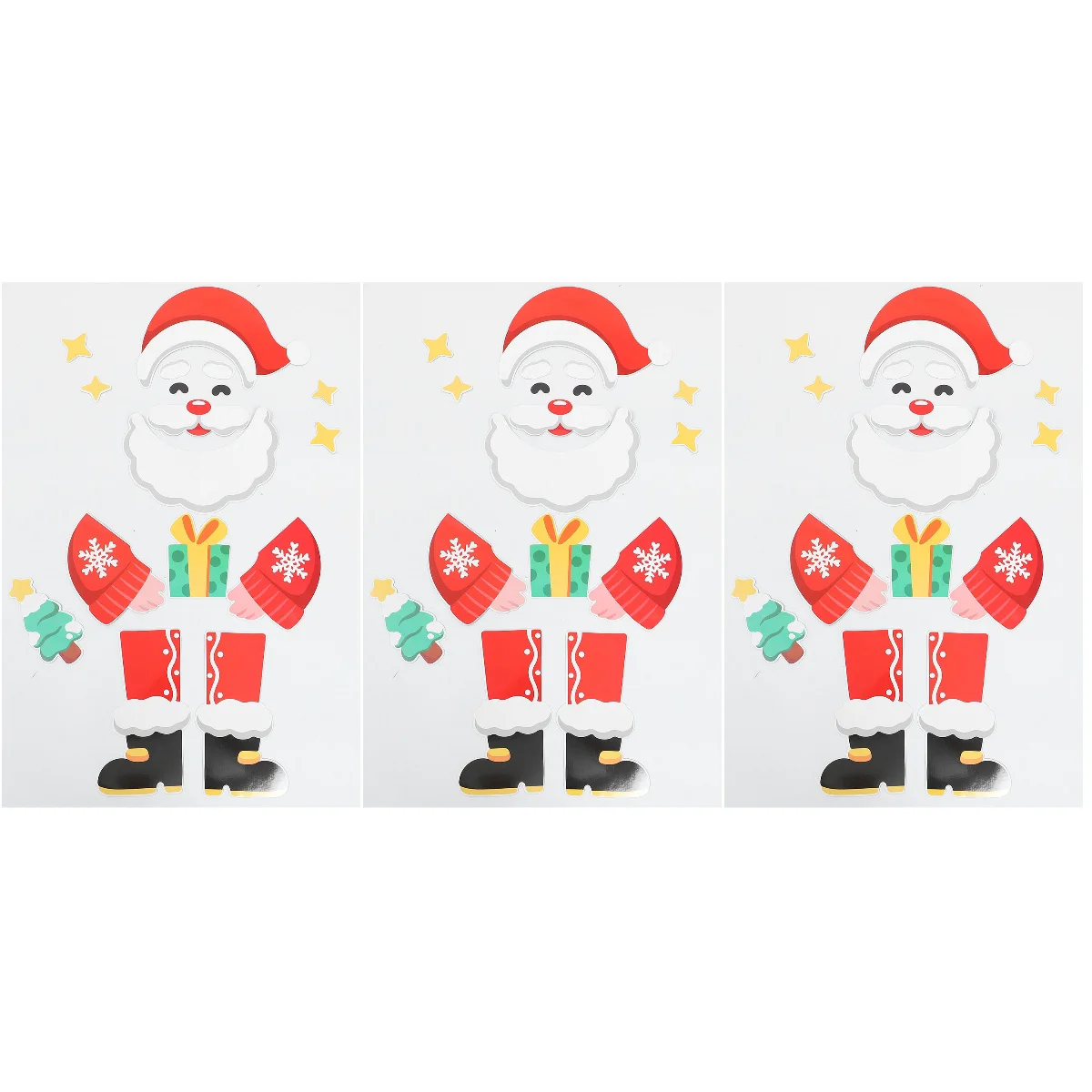 

3 Sets Santa Refrigerator Magnets Refrigerator Decal Xmas Home Decoration