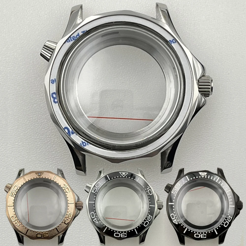 NEW Convex Mirror Arch Glass Watch Case NH35 42mm Stainless Steel Waterproof Case For NH35A/NH36/4R35A/4R36A Movement 31mm Dial