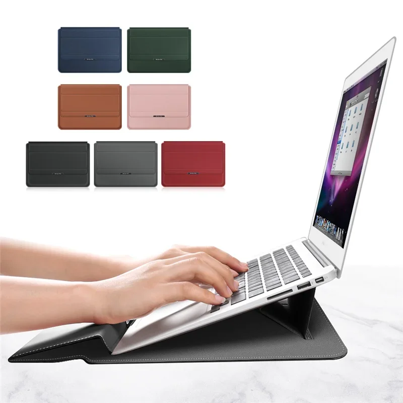 

Laptop Sleeve Bag Case For Macbook Air Pro 13 15 2020 Notebook Sleeve Bag For Huawei ASUS Dell 11 12 13.3 14 15.6 Inc Case Stand