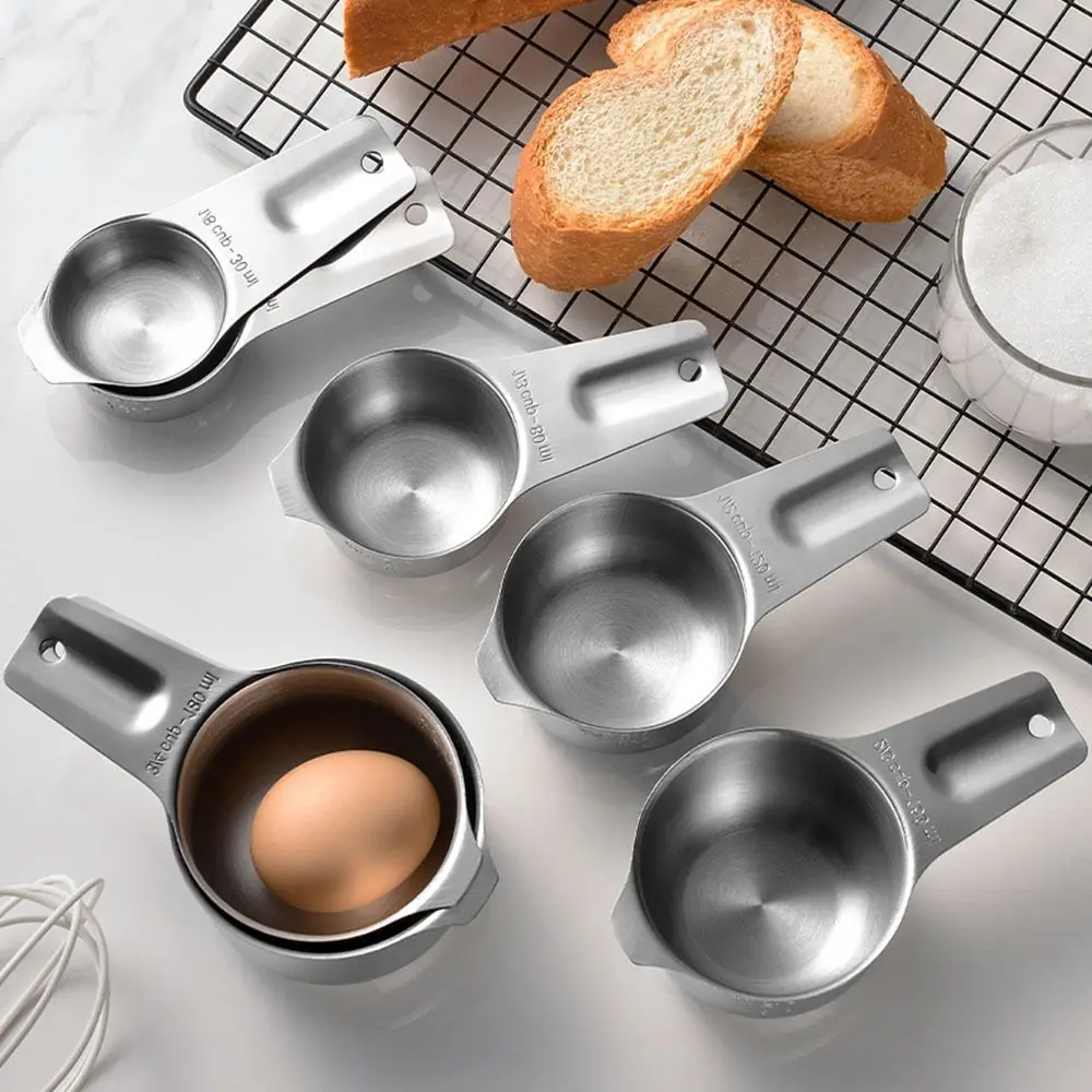 

7Pcs/Set Stainless Steel Measuring Spoons Measuring Cups Kitchen Practical Graduated Seasoning Spoons Cooking And Baking Tools