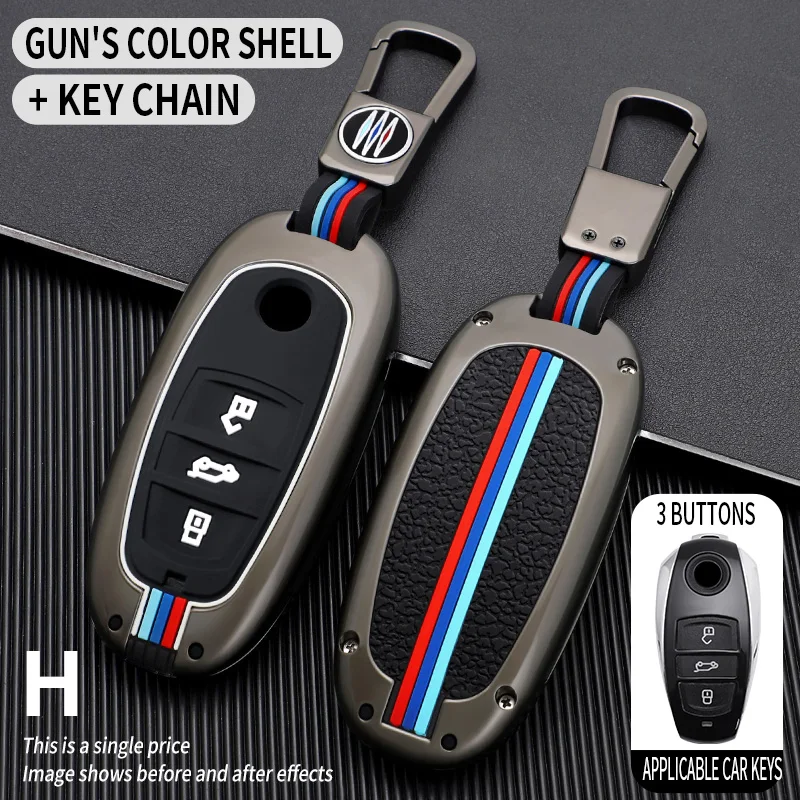 

New Car Alloy Key Cover Case Shell Smart Key Bag for Volkswagen Vw touareg 2019 eHybrid 2011-2021 tiguan Accessories Car-Styling