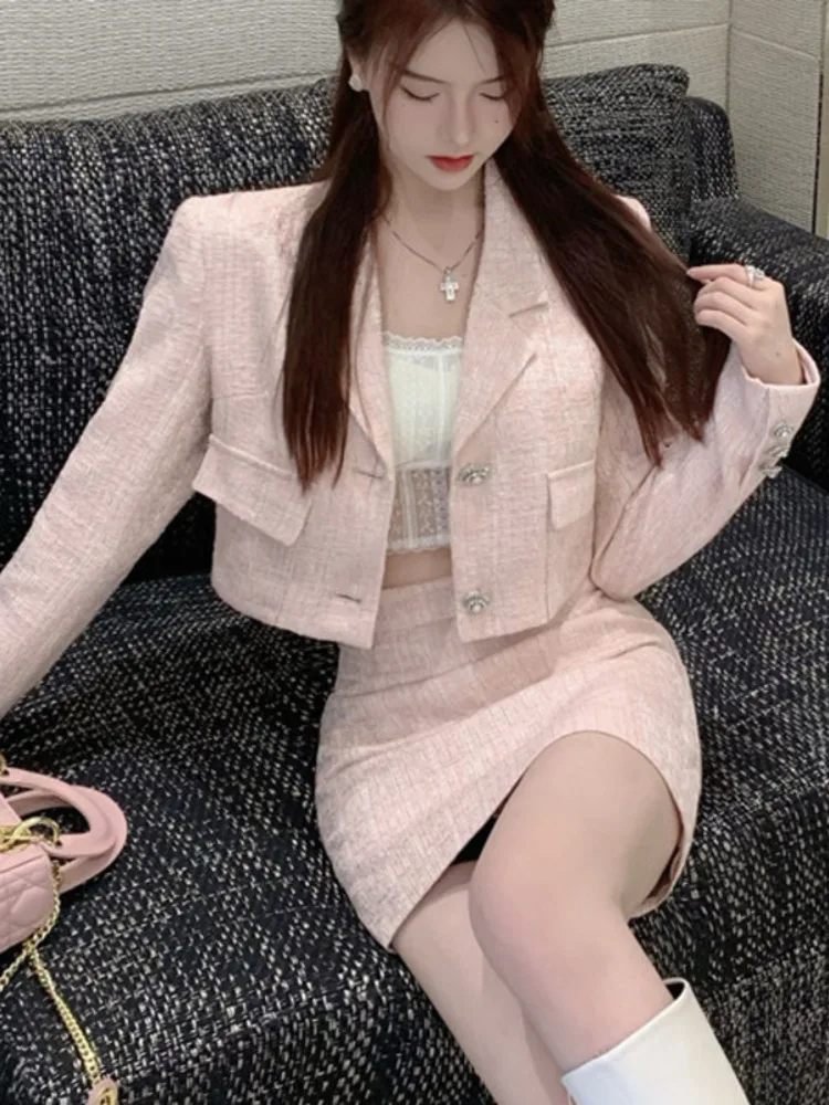 Женский твидовый костюм из двух предметов |