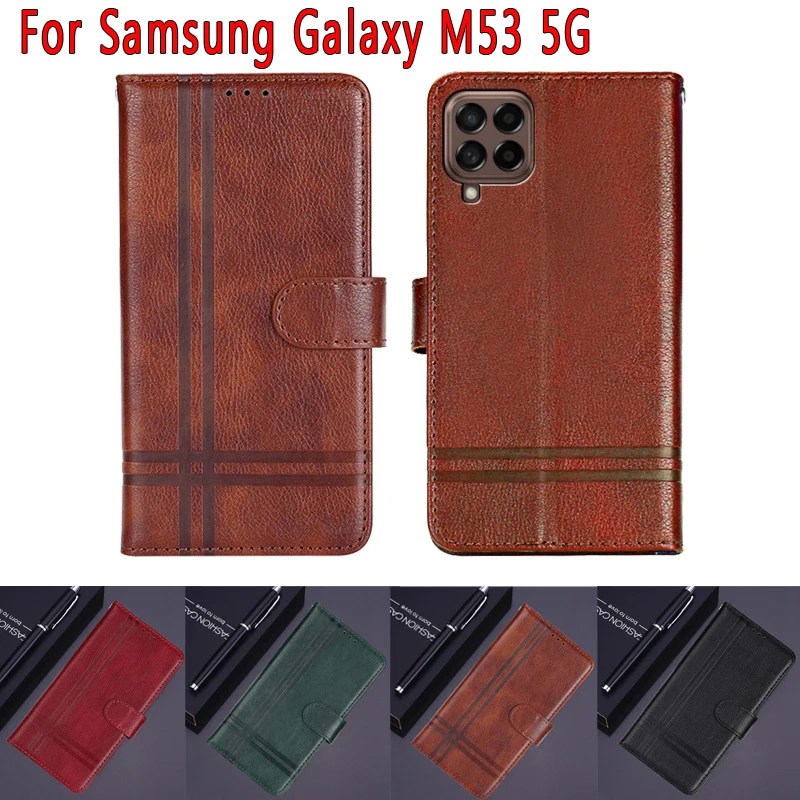 

SM-M536S Funda Cover For Samsung Galaxy M53 Case Flip Leather Wallet Phone Protective Book Etui For Samsung M53 5G чехолна Bag