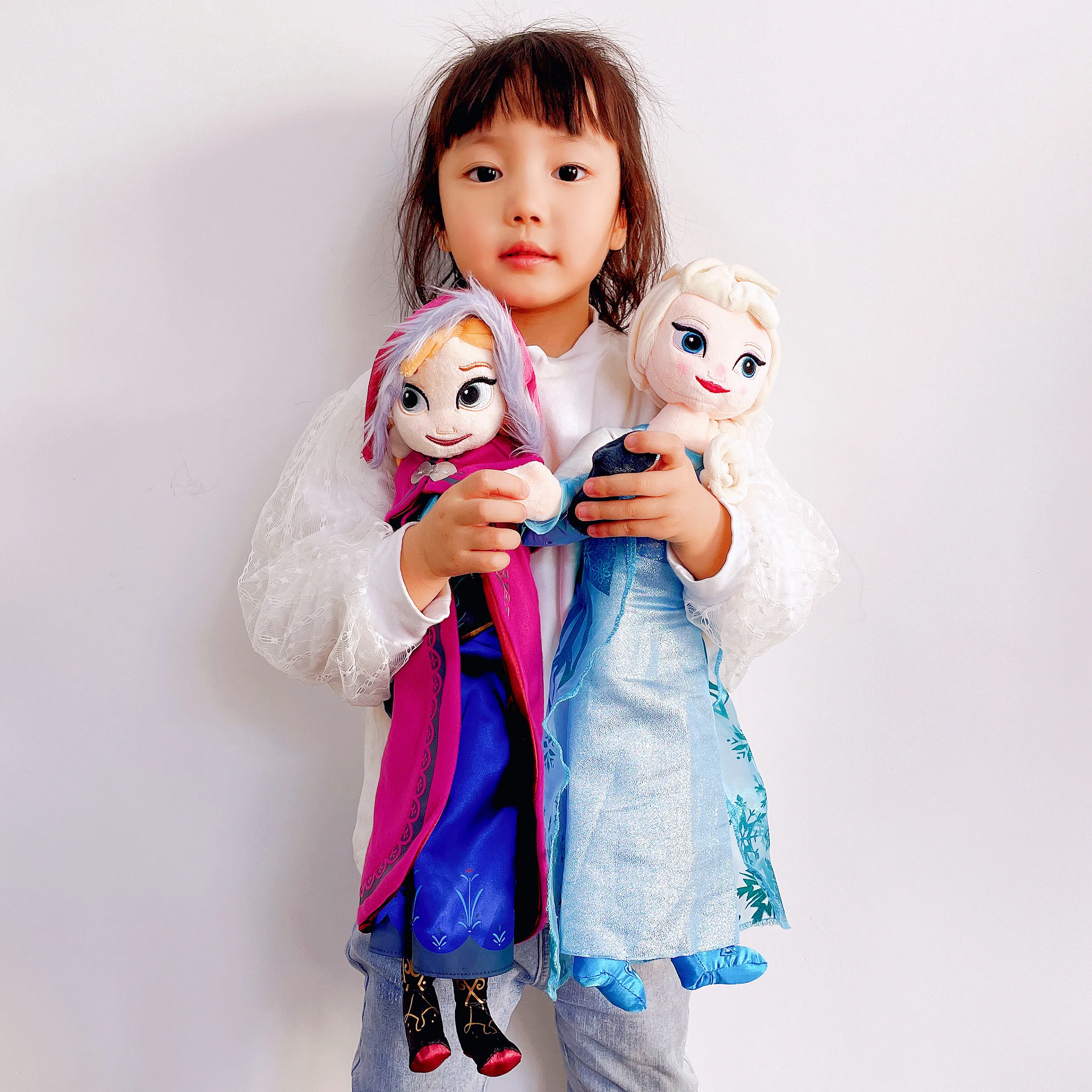 

50cm Cartoon Anime Frozen Princess Anna Elsa Olaf Stuffed Plush Toy Doll Room Ornament hold pillow Girl Birthday Christmas Gift