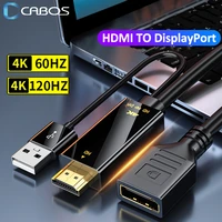 4k 60hz hdmi compatible to displayport cable adapter converter hdmi2 0 to displayport conversion cable for tv laptop pc ps4 xbox