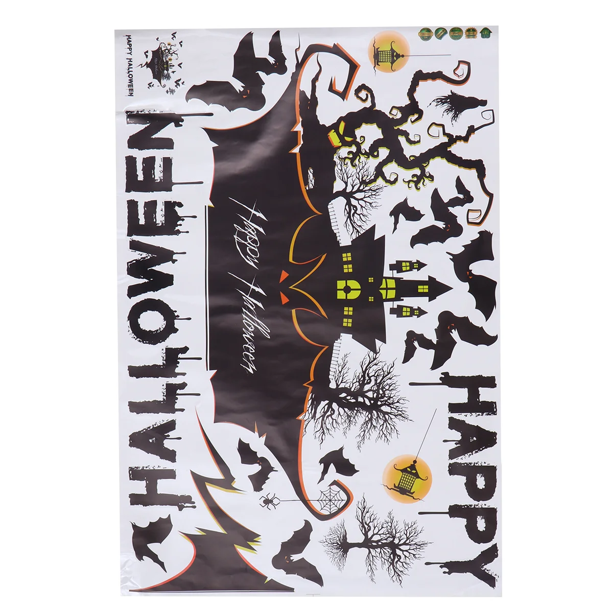 

Хэллоуин украшения окна прилипающие домашние наклейки декор стеклянные наклейки летучая мышь