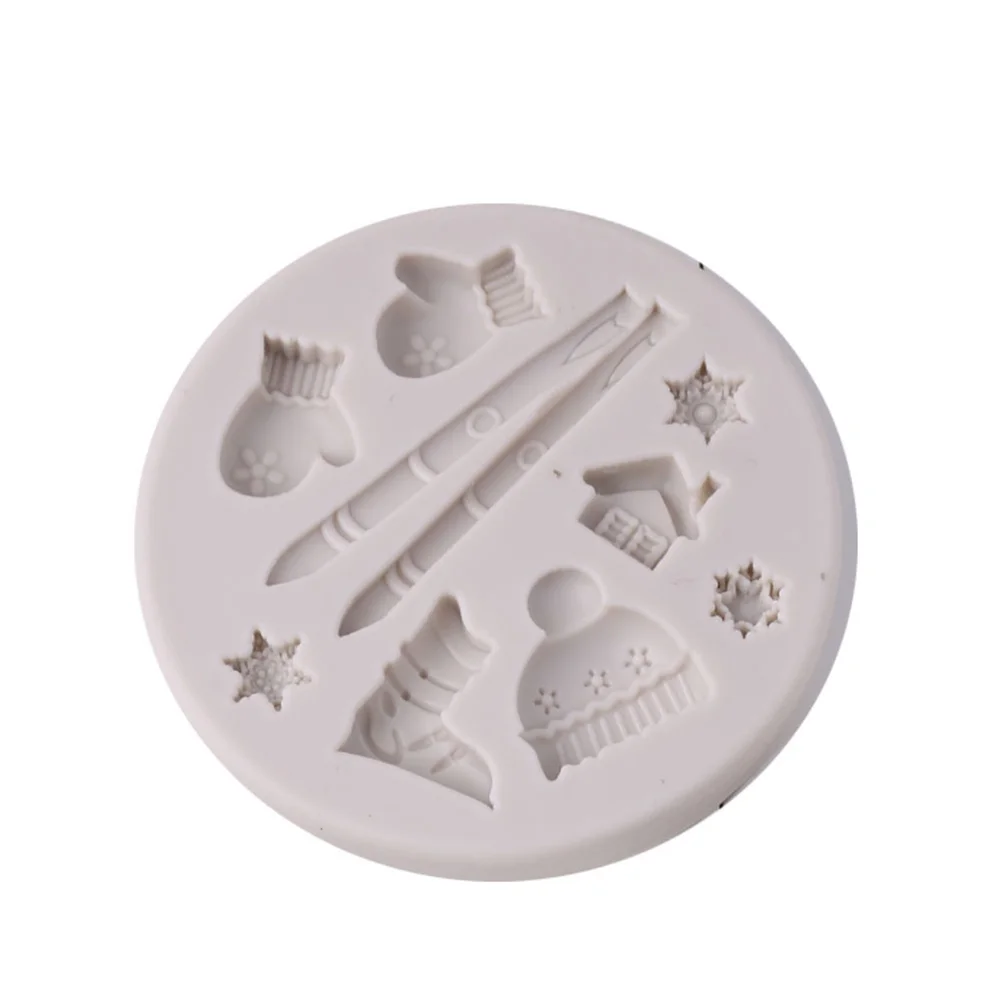 

1pc Xmas Fondant Christmas Cube Xmas Tree Pan Cake Fondant Molds Diy Molds