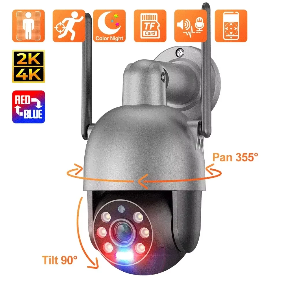 

Techage 4MP Wi-Fi камера безопасности AI PTZ