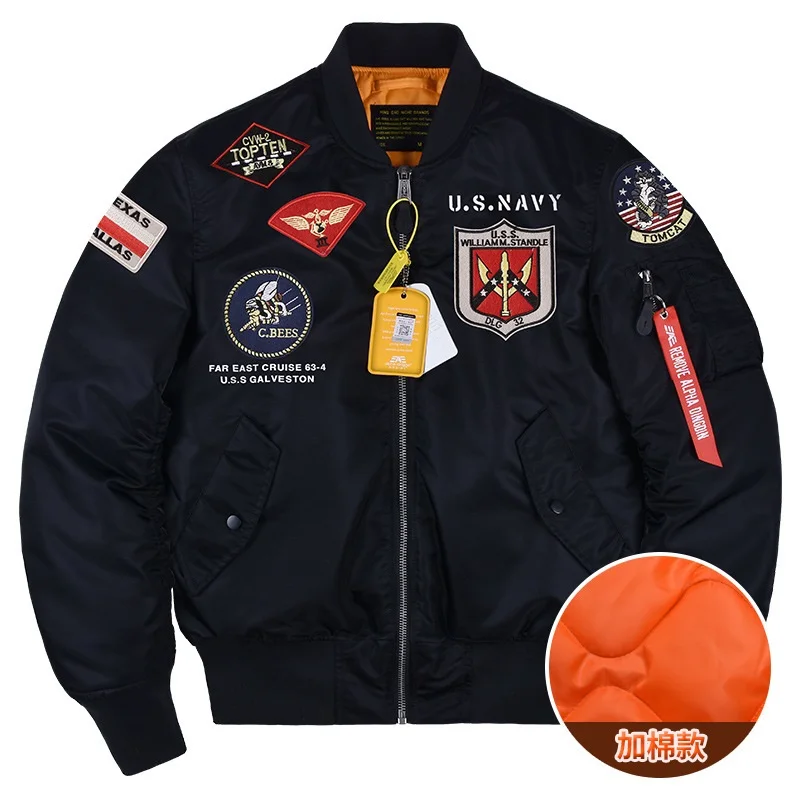 Новинка куртка-бомбер Alpha Martin на осень и зиму Мужская Утепленная армейская с