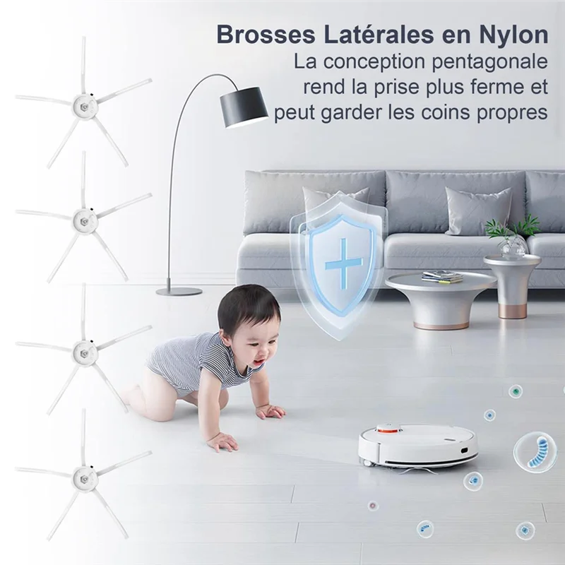 

Replacement Parts Side Brush HEPA Filter Compatible for Roborock S7 T7S Robot Vacuum Cleaner Accessories