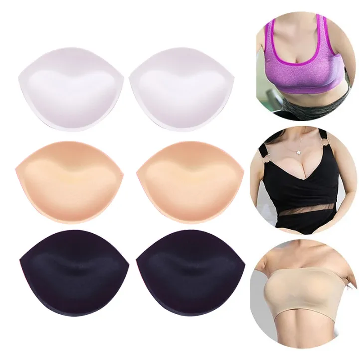 

1/3 Pair Sexy Woman Swimsuit Padded Sponge Foam Push Up Enhancer Chest Cup Breast Bikini Swimwear Inserts Invisible Bra Pad