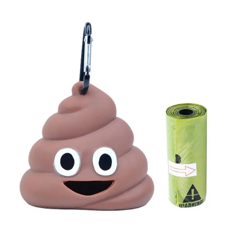 

Poop Bags Dispenser Poop Shape Waste Bag Dispenser Wear-Resistant Dog Poop Pickup Bags Holder Dispenser For Travel Walking Park