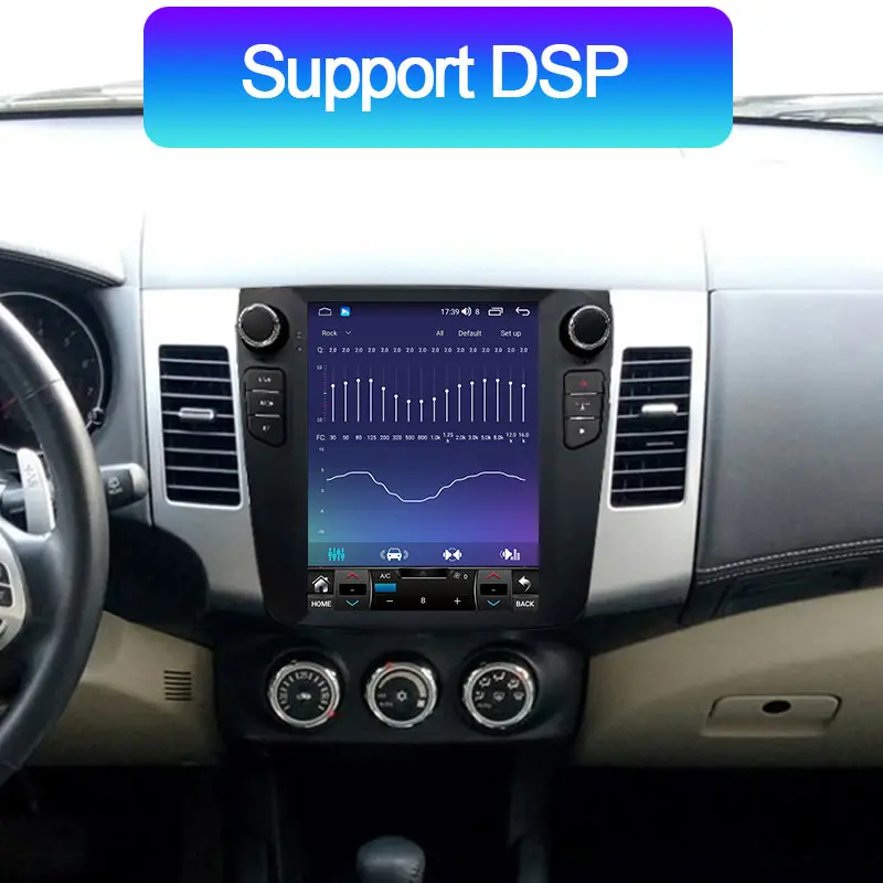 NaviFly Android 11 для Tesla Style Screen Mitsubishi Outlander 2 2005 - 2011 Автомобильный Радио Мультимедийный