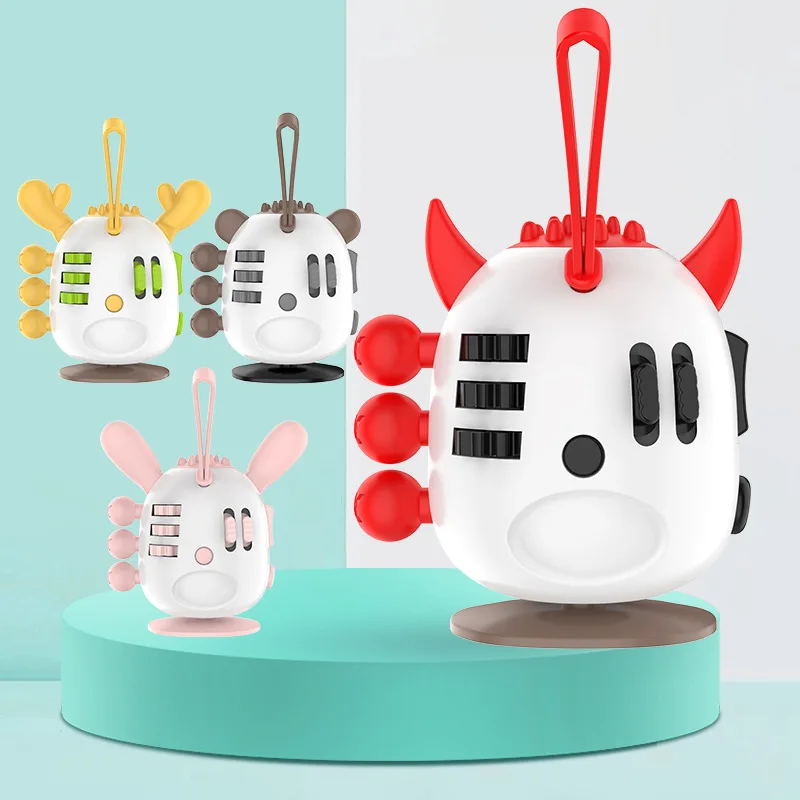 

Новые Мультяшные игрушки-фиджеты, куб, силиконовая Пряжка для снятия стресса, милый брелок для ключей, подвеска для детей и взрослых, нажимная кнопка, зажим для поворота