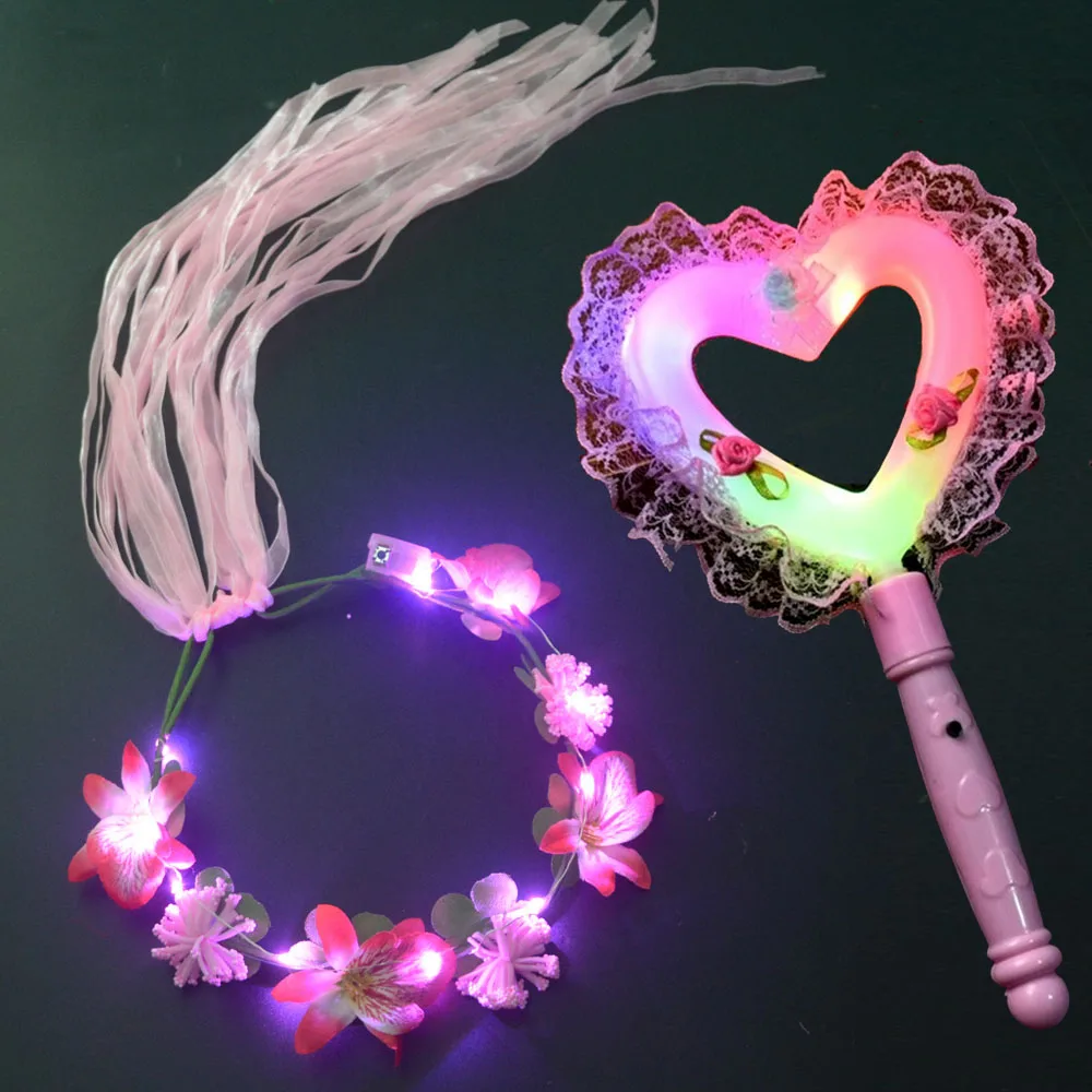 

Светодиодная сказочная палочка для девочек, палочка в виде леденцов со светящимися принцессами, набор игрушек, подарок на день рождения, св...