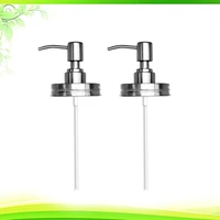 2pcs dispenser pump stainless steel rust proof soap silver colored lotion dispenser for
