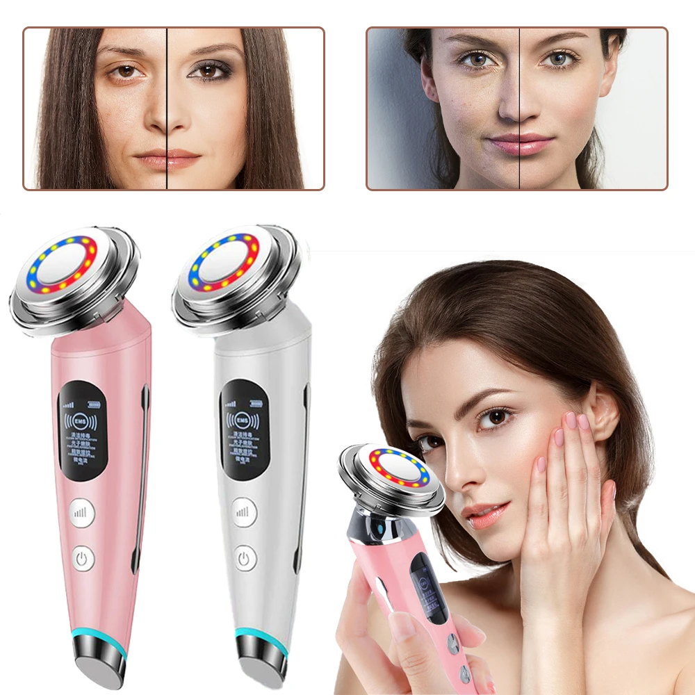 Facial Massager Face Lift Device LED Radio Frequency Skin Rejuvenation Wrinkle Removal Face Lifting Neck Slimmer Beauty Tools