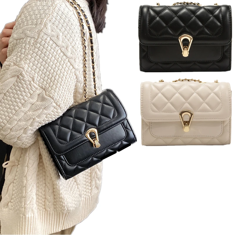 

2022 брендовая дизайнерская женская сумка на плечо с клапаном на цепочке, дамские стеганые сумки с вышивкой, трендовая сумка-мессенджер, кожа...