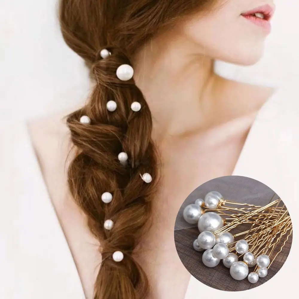 

Tools Hairstyle U-shaped Disk Hair Hair Accessories Pearl Pearl Hairpin Wedding Headwear U-shaped Hairpin Bridal Tiara
