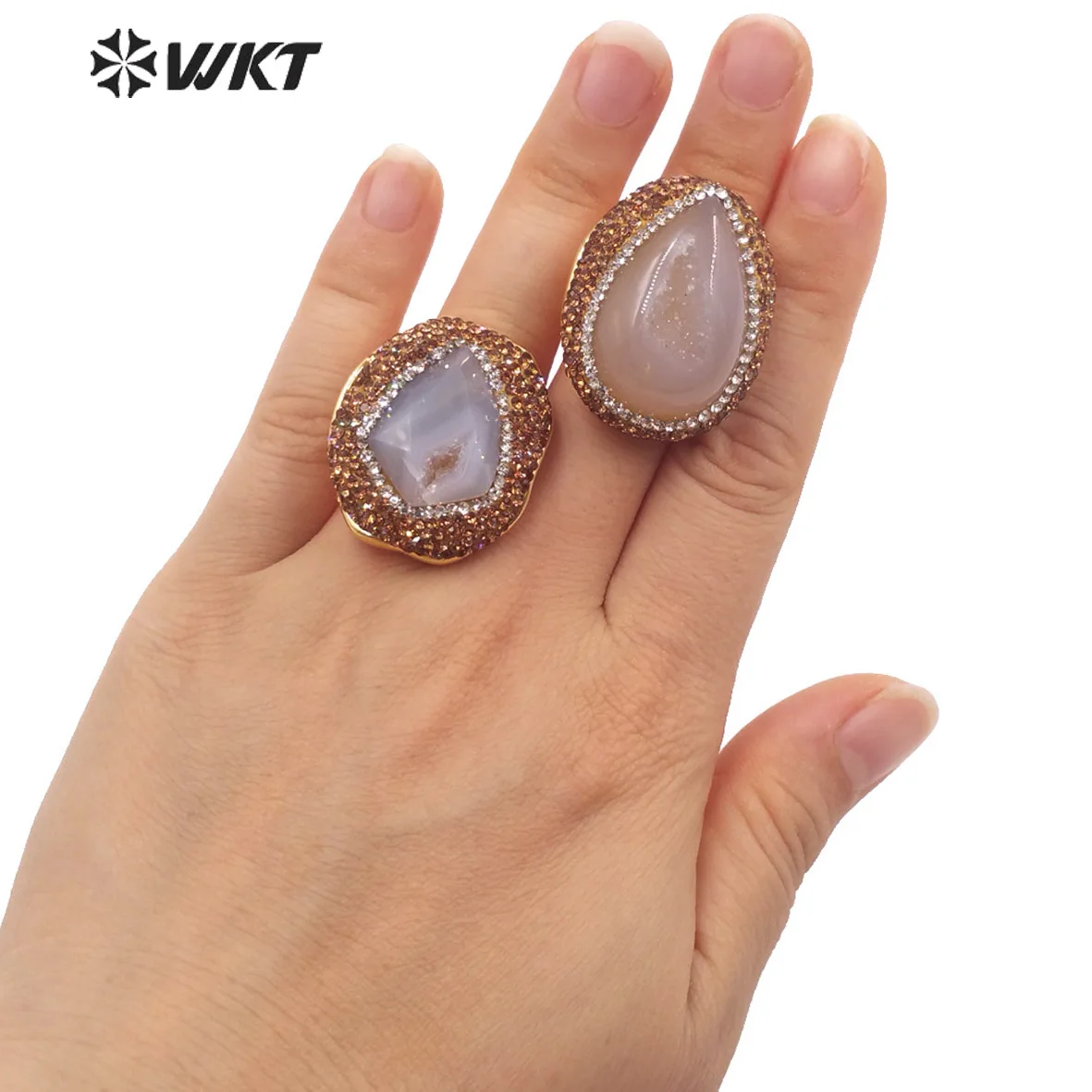 Женское кольцо из латуни с золотым покрытием