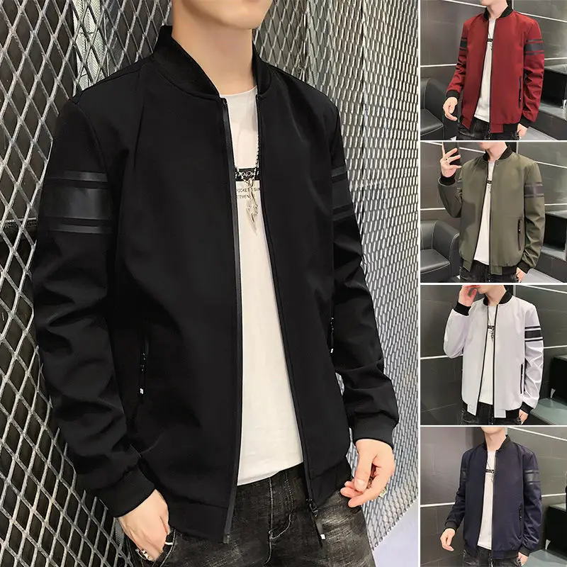 

2022 Spring Autumn New Men's Bomber Zipper Jacket Male Casual Streetwear Hip Hop Baseball Jackets Slim Fit Pilot Outerwear Q269