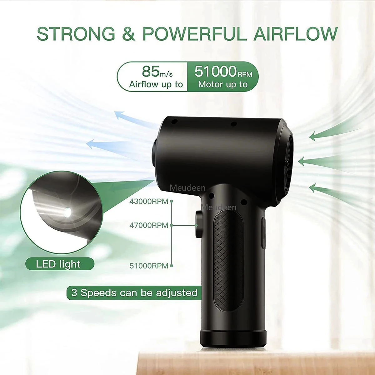 Беспроводное устройство для очистки пыли Air Duster 51000 об/мин USB-устройство