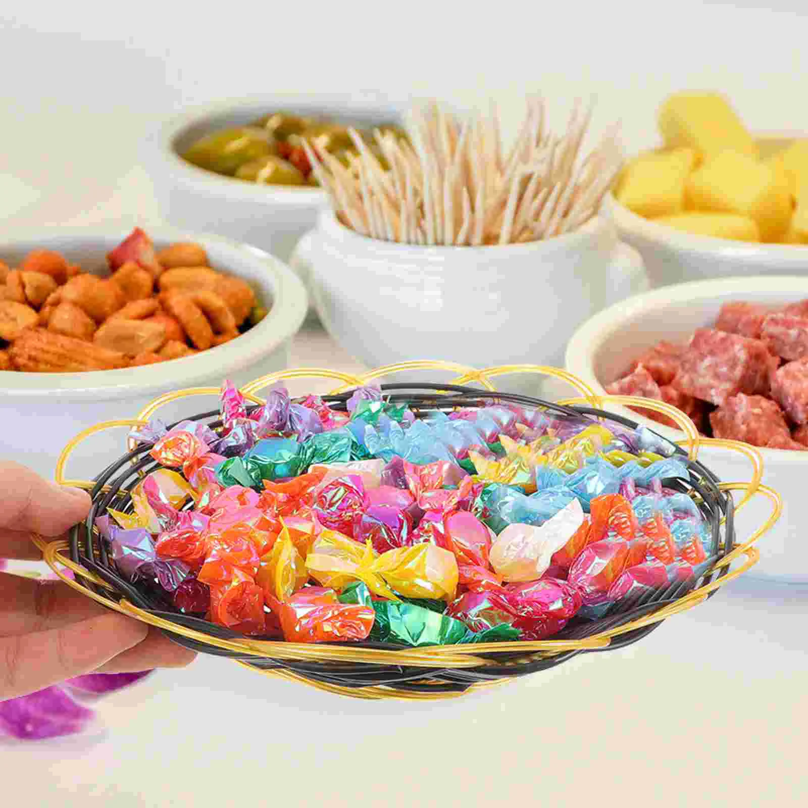 

6pcs Party Home Bread French Fries Small Plastic Basket Basket For Food French Fries Holder Food Baskets For Serving