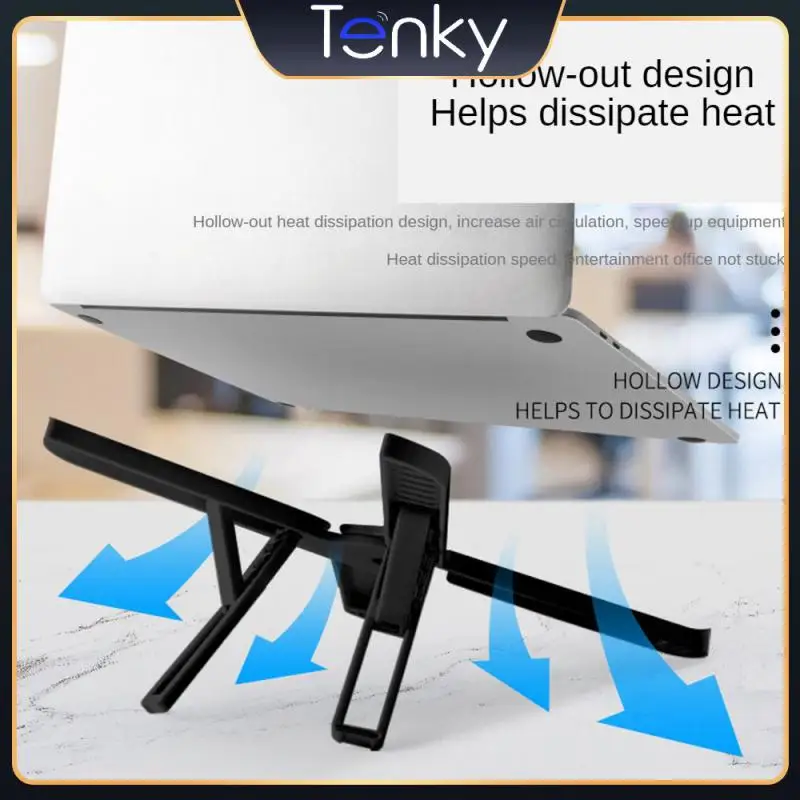 

Hollow-out Notebook Support Black Universal Tablet Holder Creative Laptop Stand Simple Office Accessories Convenient Portable