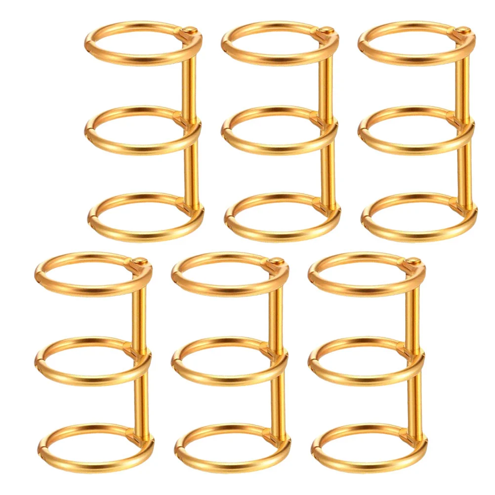 

6 Pcs Binder Writing Notebook Ring Spiral Notebooks Binding Loose-leaf Coils Metal DIY Travel Spirals for Spring