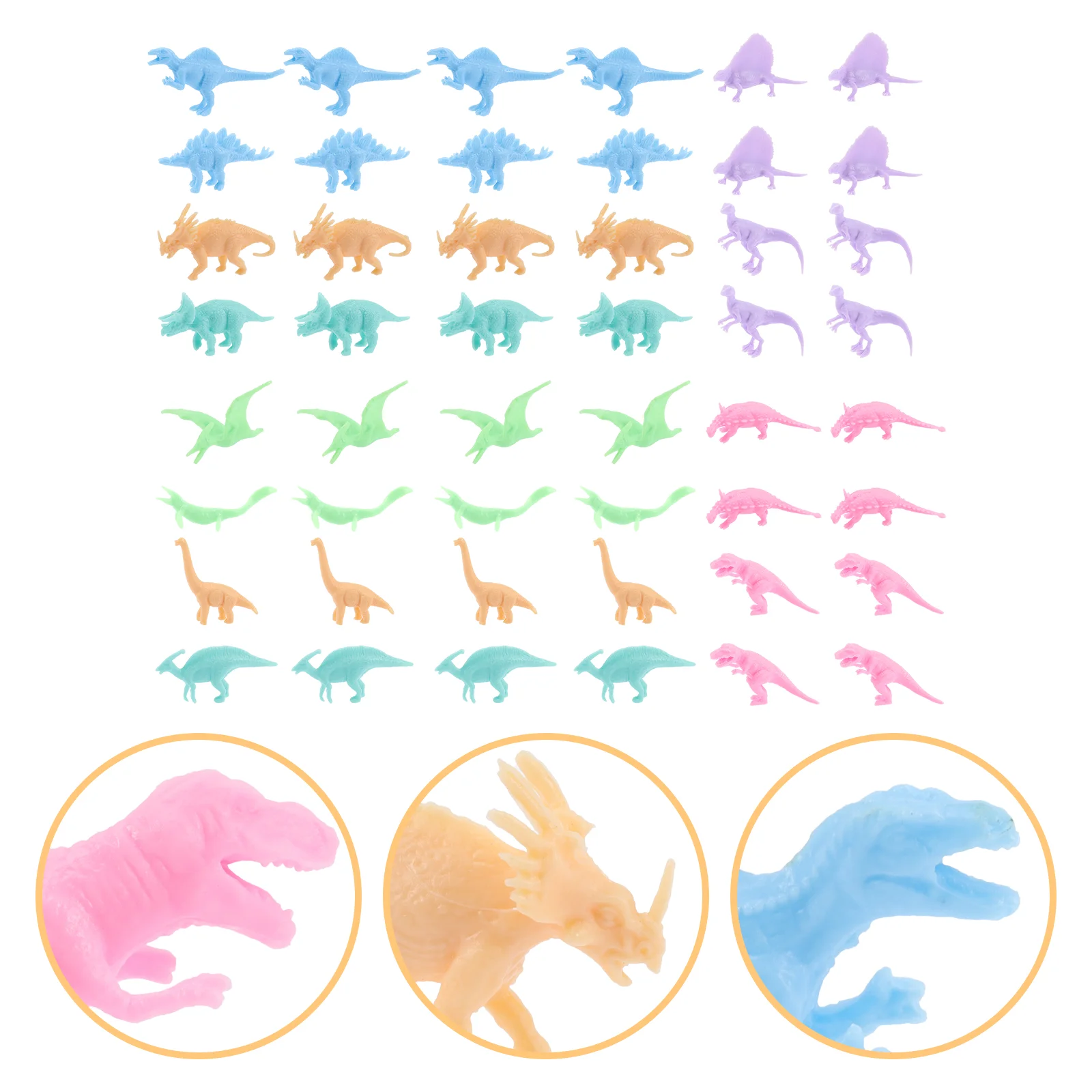 

Mini Dinosaur Model Toys Kids 3-5 Cupcake Toppers Plastic Dinosaurs Easter Eggs
