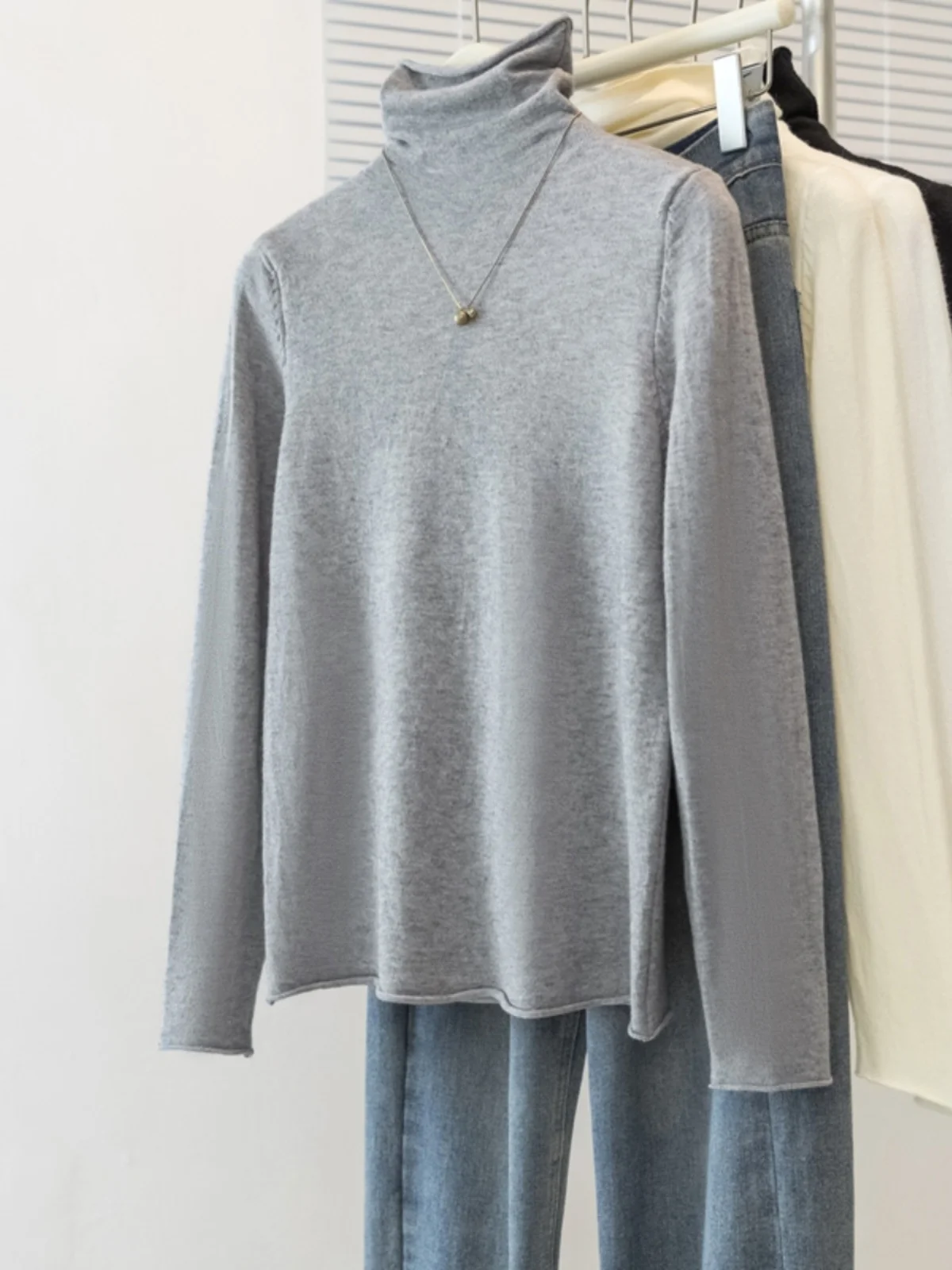 Рубашка с высоким воротником и шлифовкой рубашка длинными рукавами женская