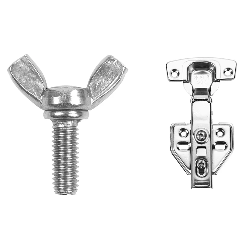 

1 Pcs Metric Wing Nut Wing Nut Hardware Bolt Screw & 10 Pcs Hinge Stainless Steel Door Hydraulic Hinges