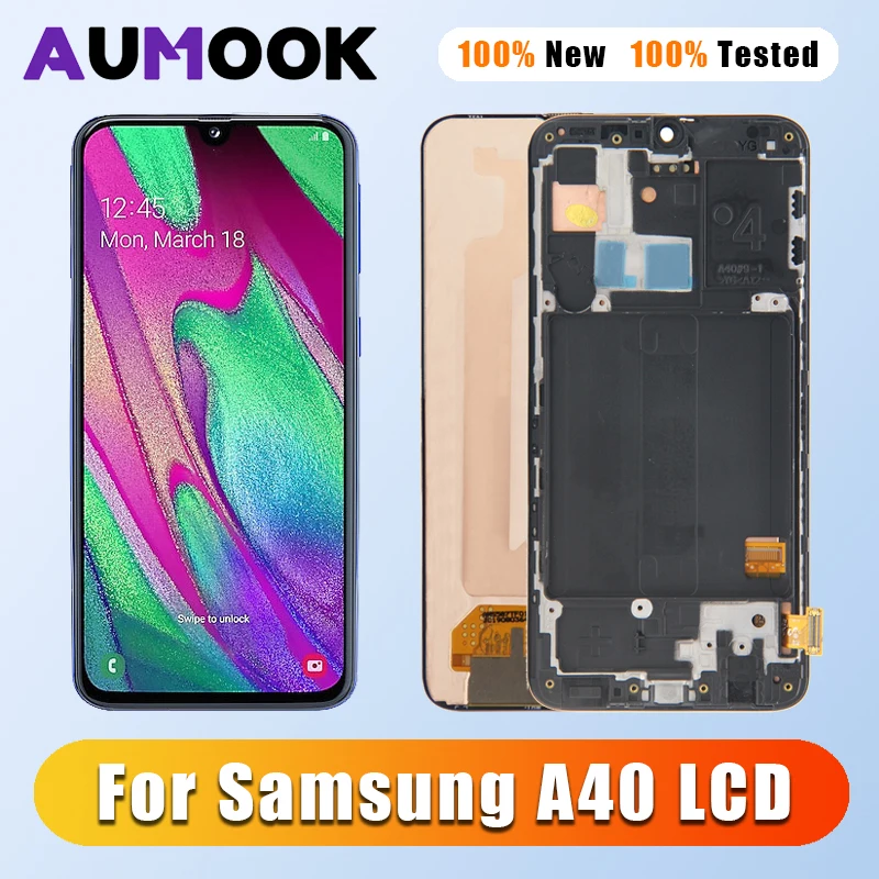 Оригинальный дисплей для Samsung Galaxy A40 A405F, сменный ЖК-дисплей с сенсорным экраном и дигитайзером для Samsung A405F A405FN A405FM A405S, ЖК-дисплей