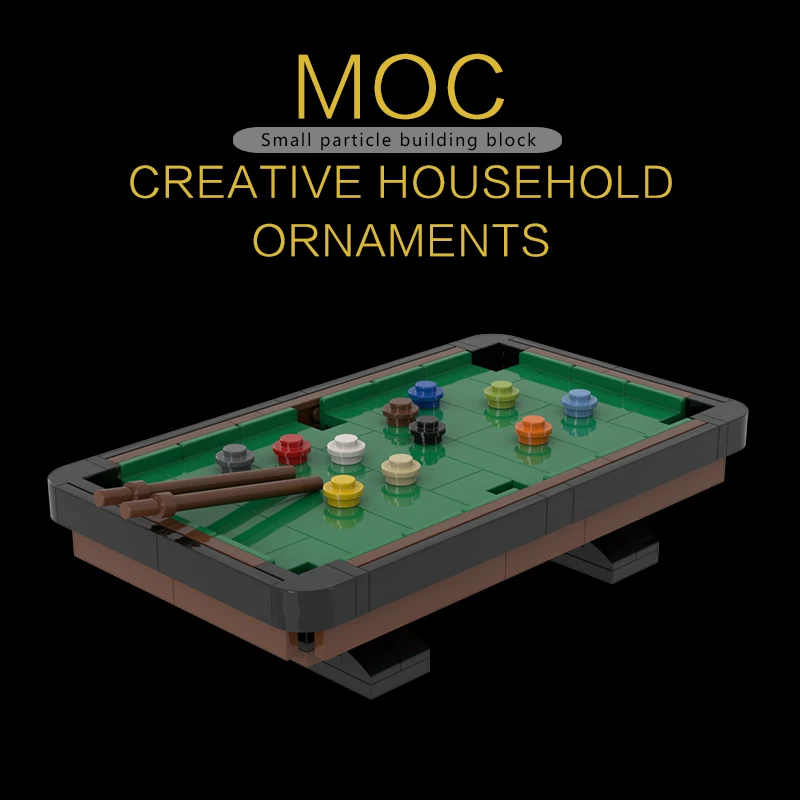 

Original MOC DIY Creative Building Blocks Pool Table Piano sofa Plant shape Learning Birthday Gift Decorative Ornaments
