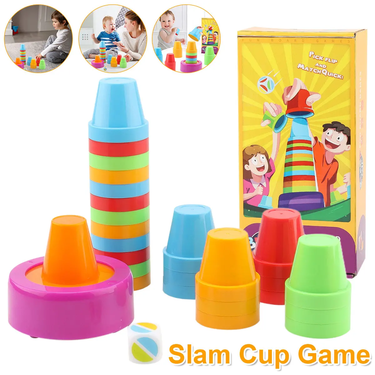 

Improve Concentration Toys Interaction Table Games Logic Educational Training Stacking High Set Of Cup Children Puzzle Toys