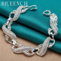 blueench 925 sterling silver snake coarse bracelet for mens womens party domineering charm personality jewelry