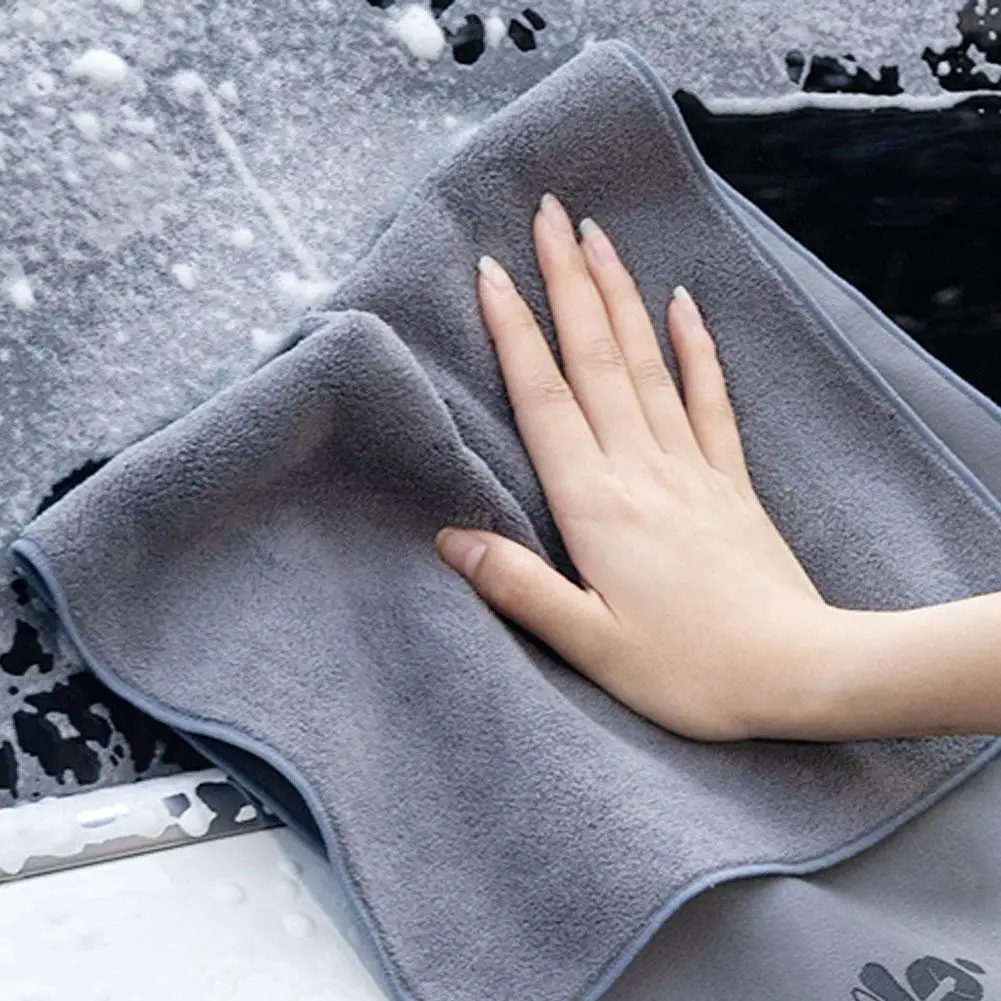 

Double-sided Suede Coral Fleece Towel Car Water Absorption Cleaning Drying Care Cloth Detailing Wash Rag