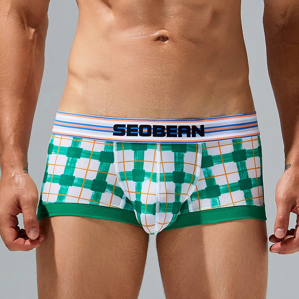 2024 Seobean нижнее белье для мужчин трусы ледяные шелковые мужские боксеры шорты