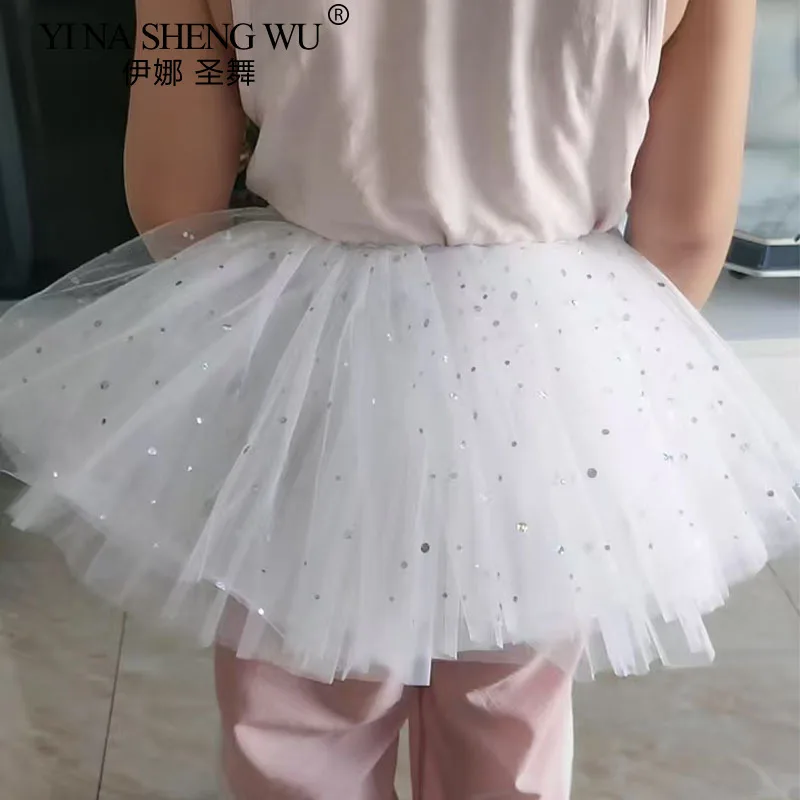 Короткая юбка-пачка из тюля со звездами для девочек детская нарядная балетная