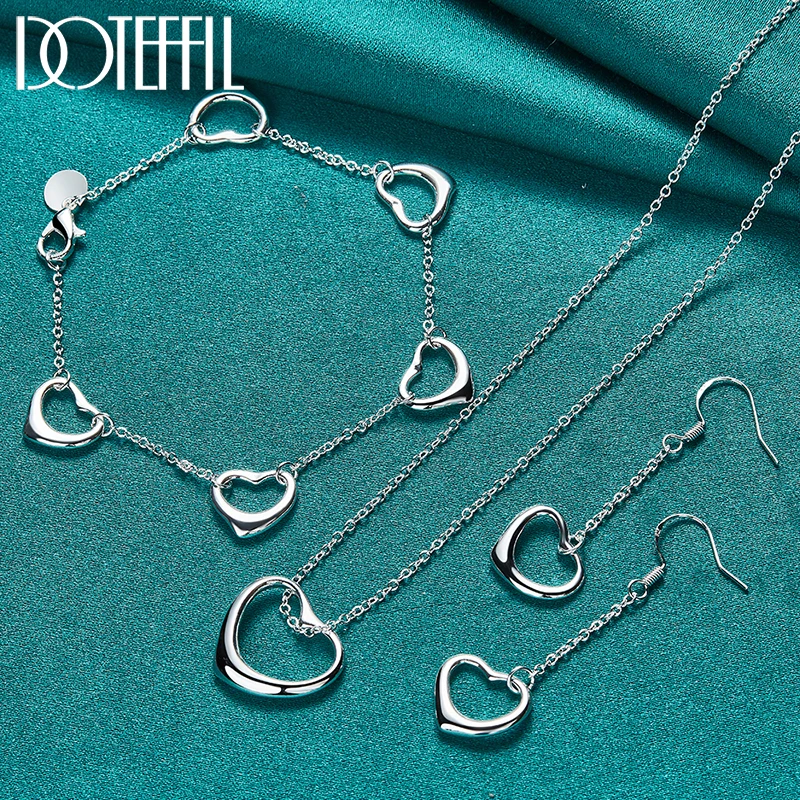 

Комплект из колье, браслета и сережек, из серебра 925 пробы