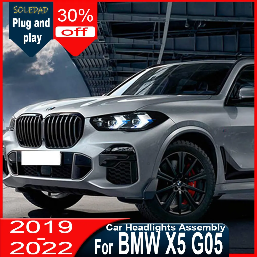 Фото Светодиодная фара для BMW X5 G05 (2019-2022), модифицированная, с динамическим поворотником, новая, в сборе №1