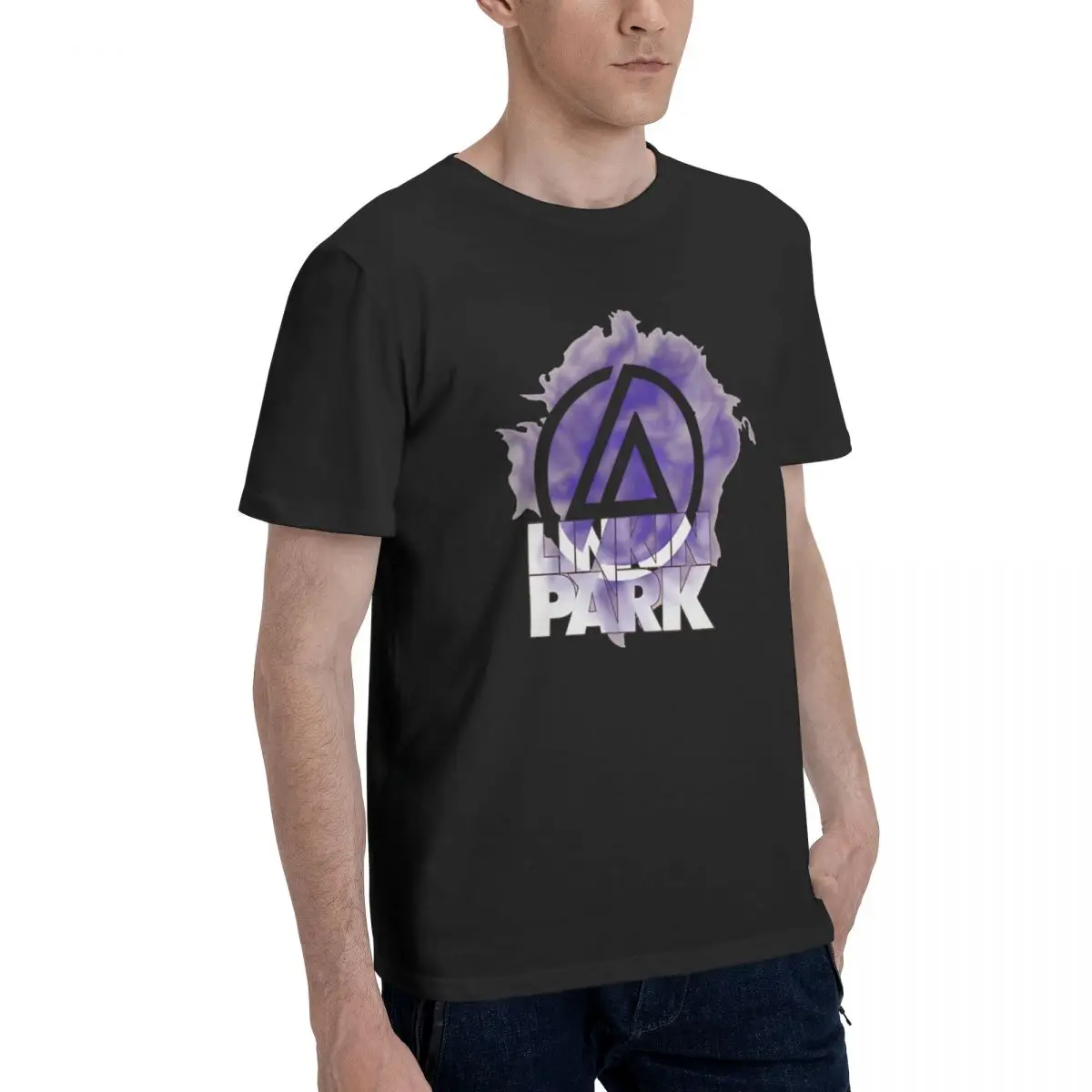 Футболка мужская с коротким рукавом и круглым вырезом из чистого хлопка