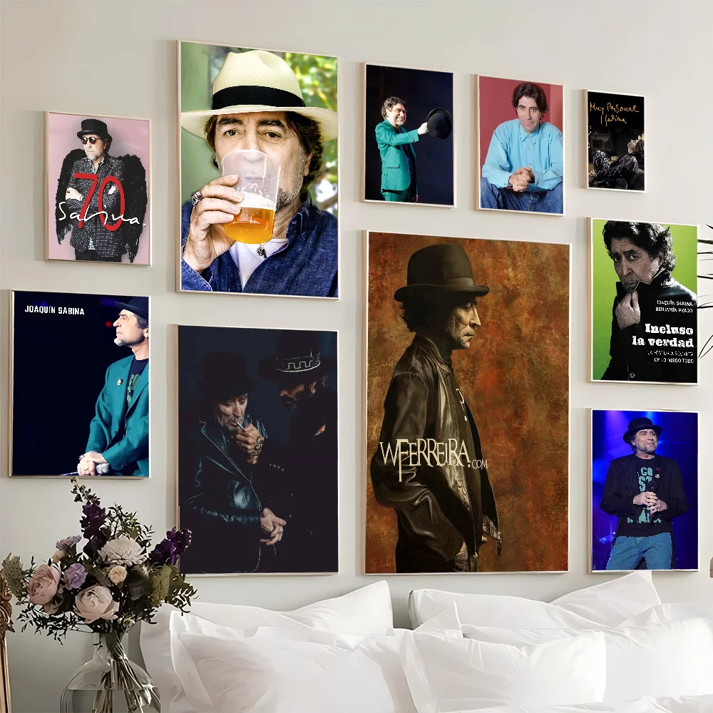 Joaquin Sabina Musician Whitepaper Poster Waterproof Paper Sticker Coffee House Bar Aesthetic Art Wall Painting
