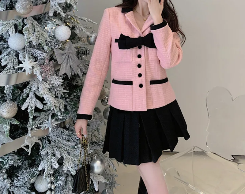 Женская шерстяная куртка французский облегающий маленький Топ новый стиль