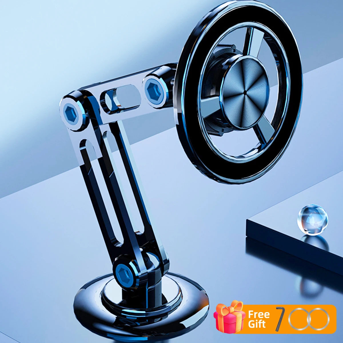 

Вращающийся на 360 градусов Автомобильный магнитный держатель для телефона, подставка для Magsafe, автомобильное крепление, магнитный складной Автомобильный кронштейн для iPhone 12 13 14 Samsung