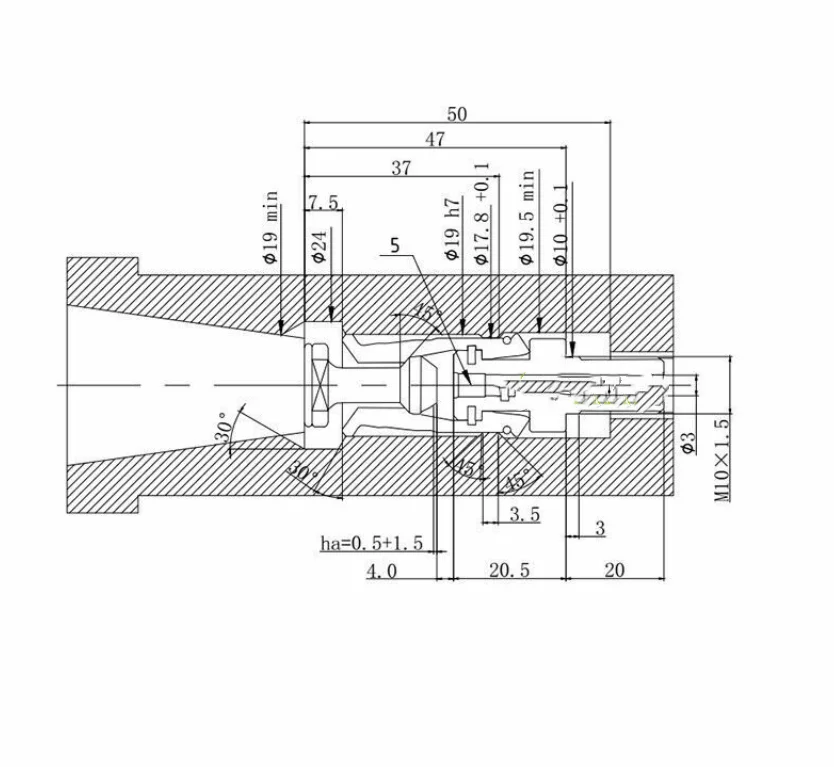 1 шт. 4-лепестковый зажим тянущий коготь шпиндель с ЧПУ 45 градусов внешний съемник