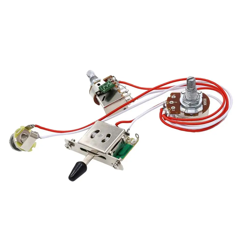 

Guitar Wiring Harness Kit 1T1V with Pot Switch for ST Parts